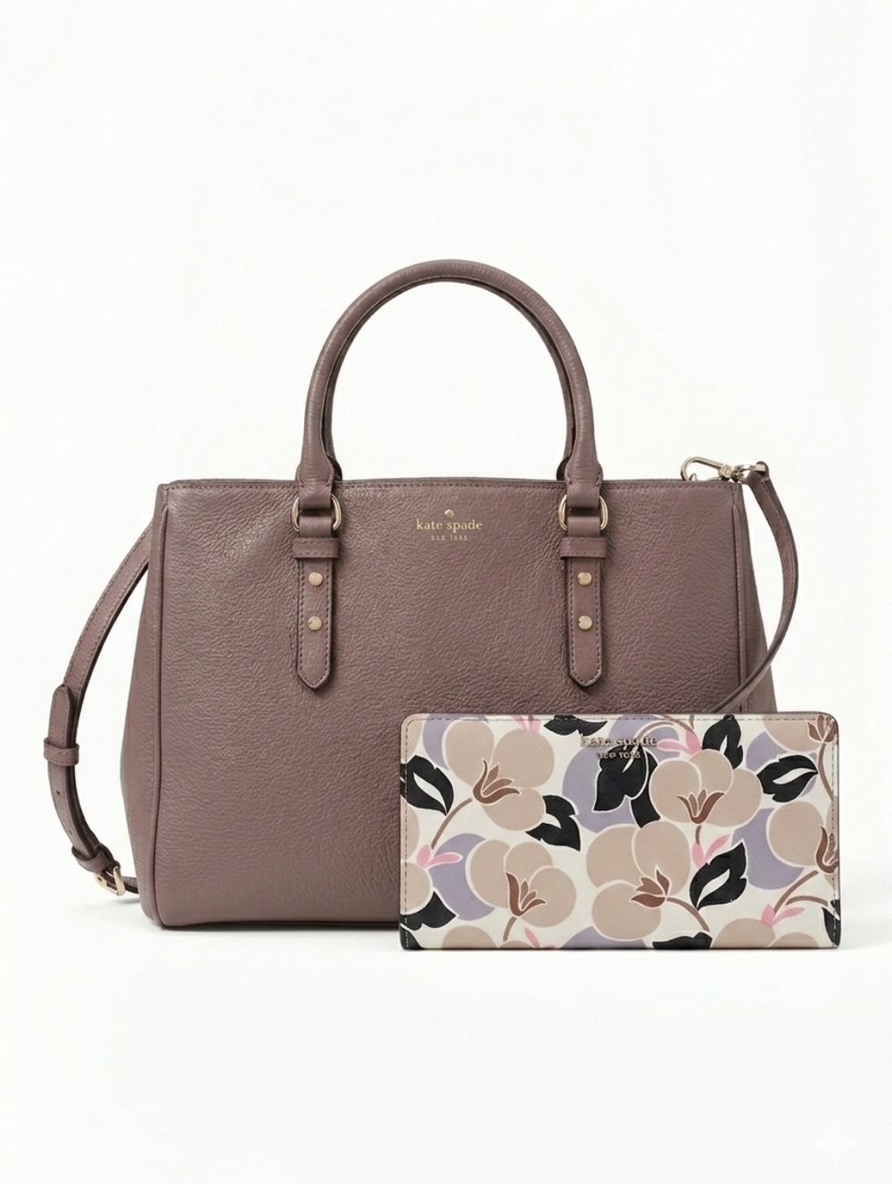 kate spade Mulberry Street Leighann Tote With Kate Spade Floral Wallet